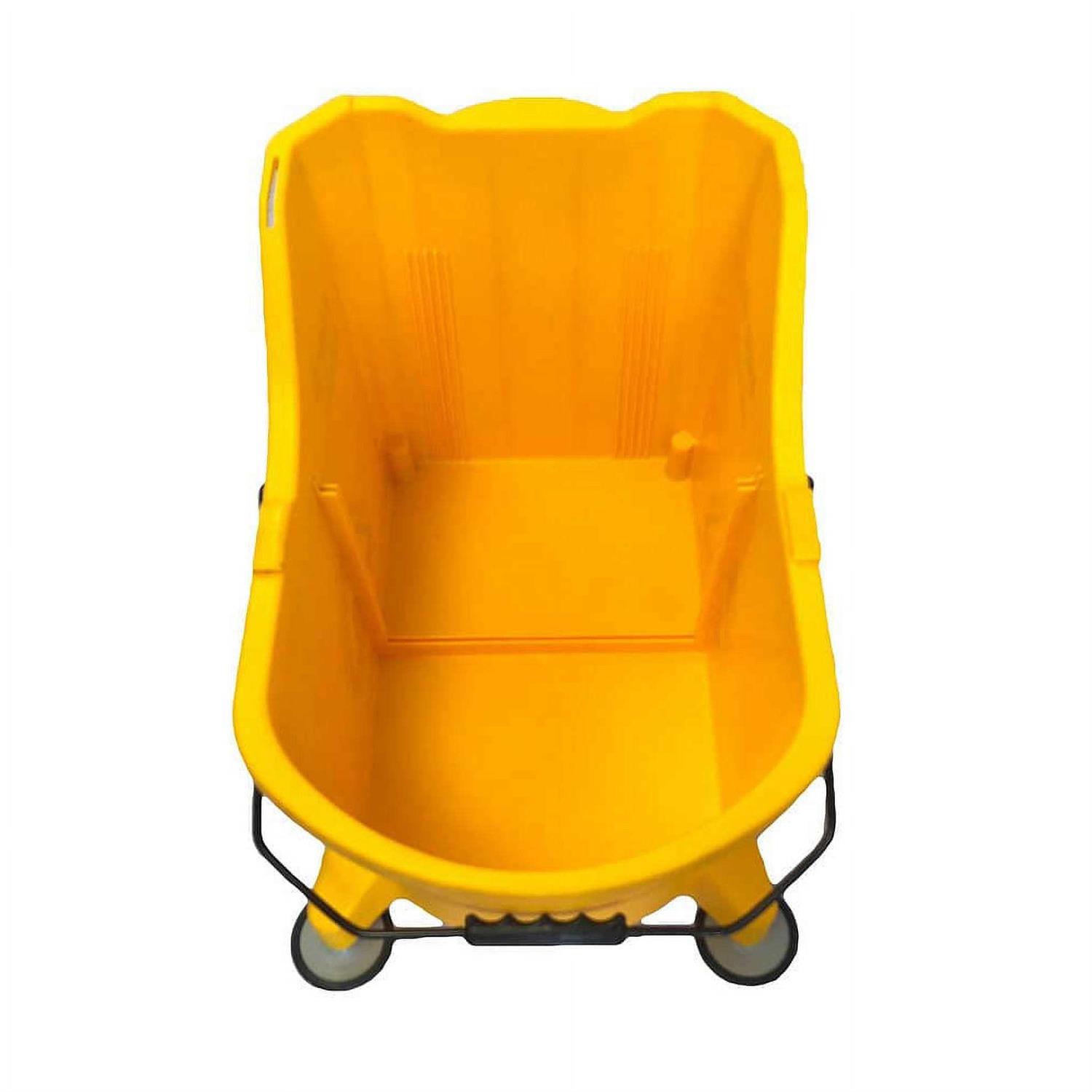 Commercial-grade Mop Bucket with Separator & Dirty Water Pail Metal Casters - Image 4