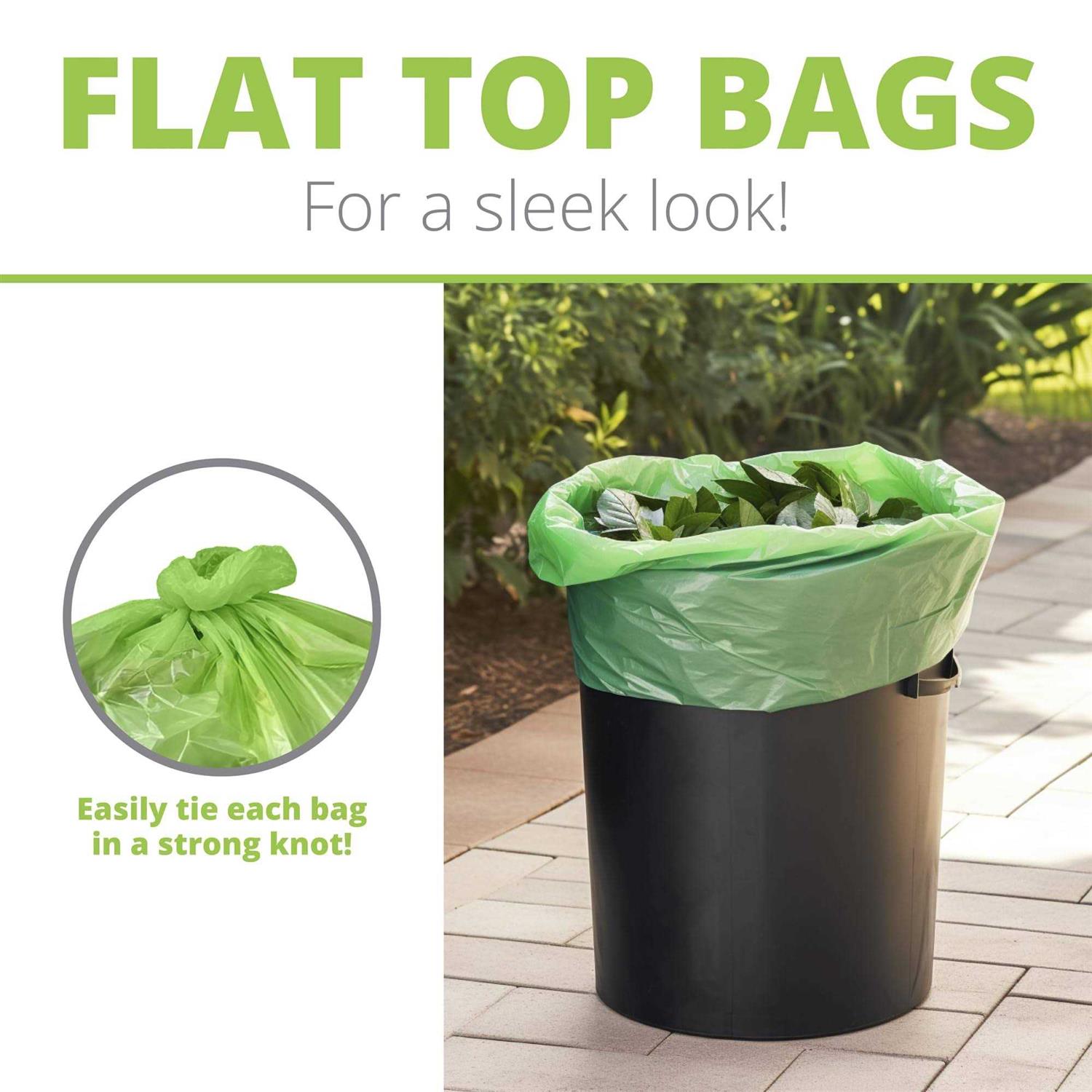 Simply Bio 55 Gal. 1.57 Mil. Compostable Trash Bags with Flat Top - Image 4