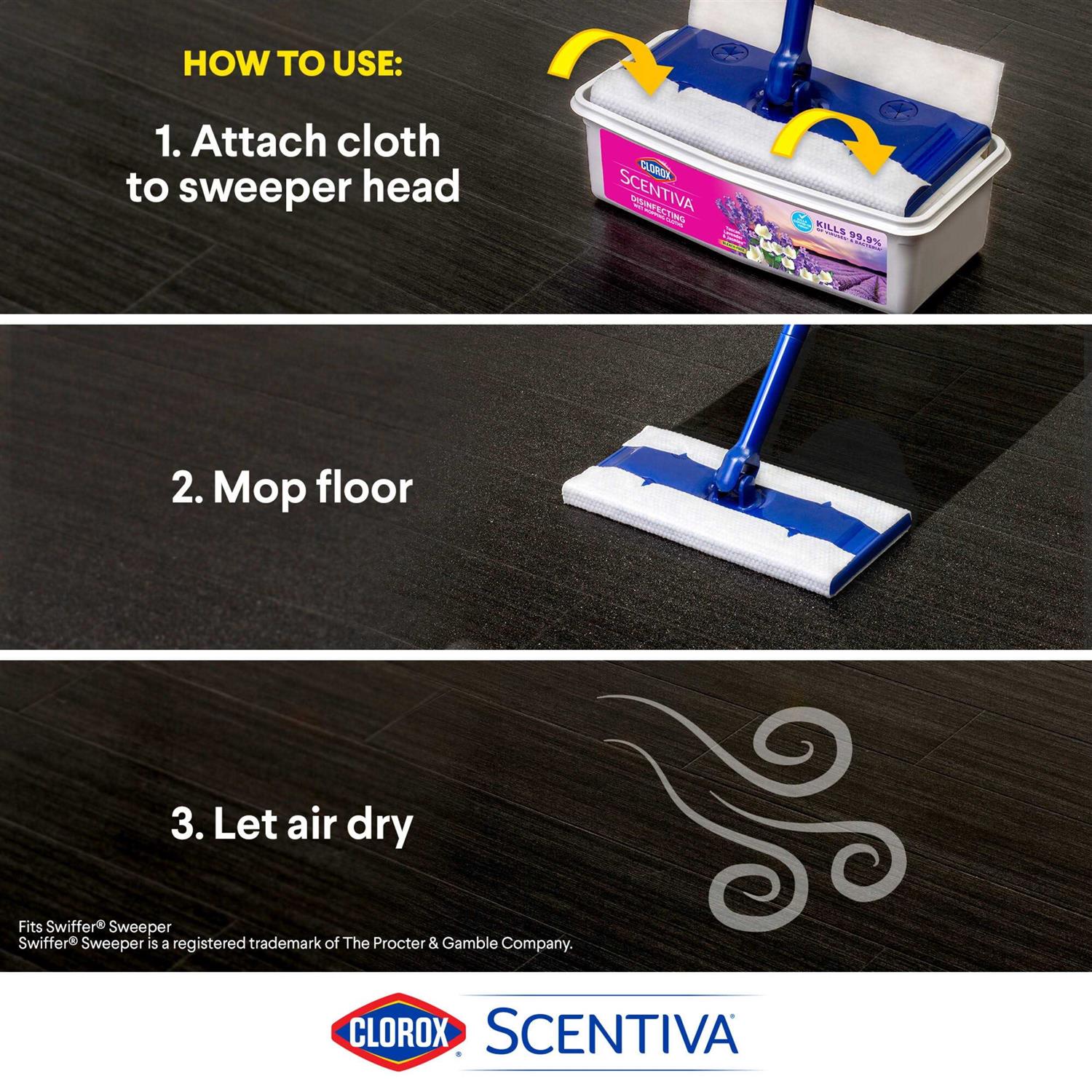 Clorox Scentiva Disinfecting Wet Mopping Cloths - Image 5