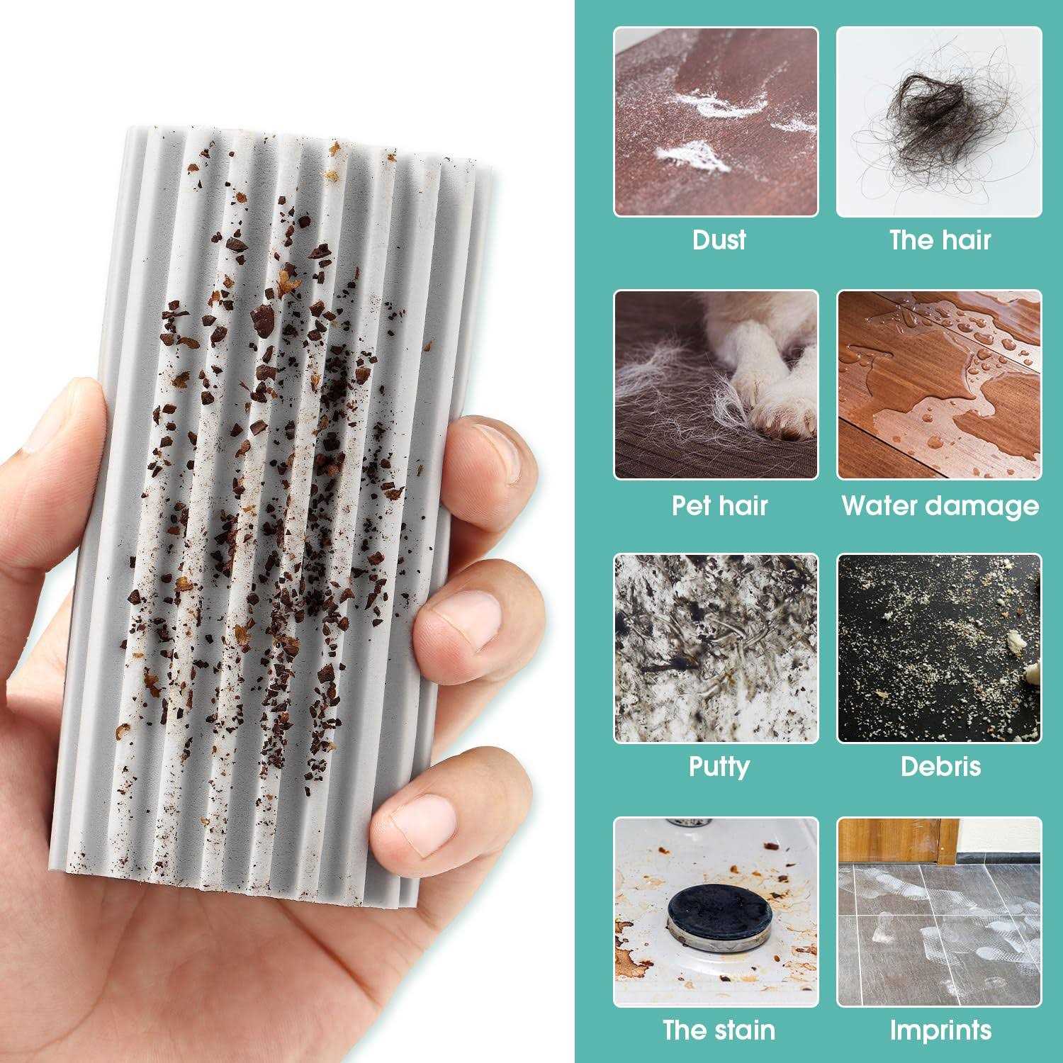 Damp Dusting Sponge Duster Grey Dust Cleaning Sponge - Image 4