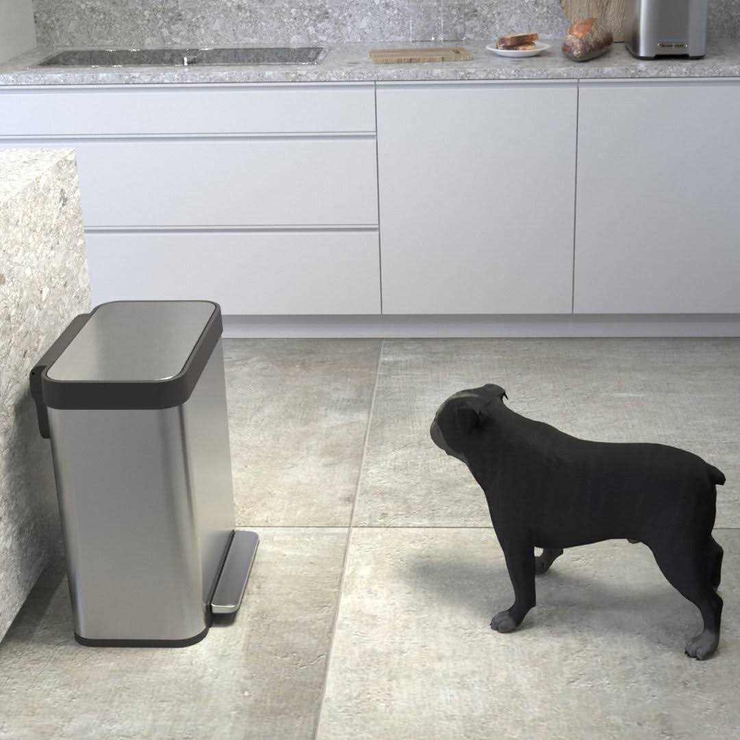 Stainless Steel Kitchen Trash Can Home Zone Living - Image 3