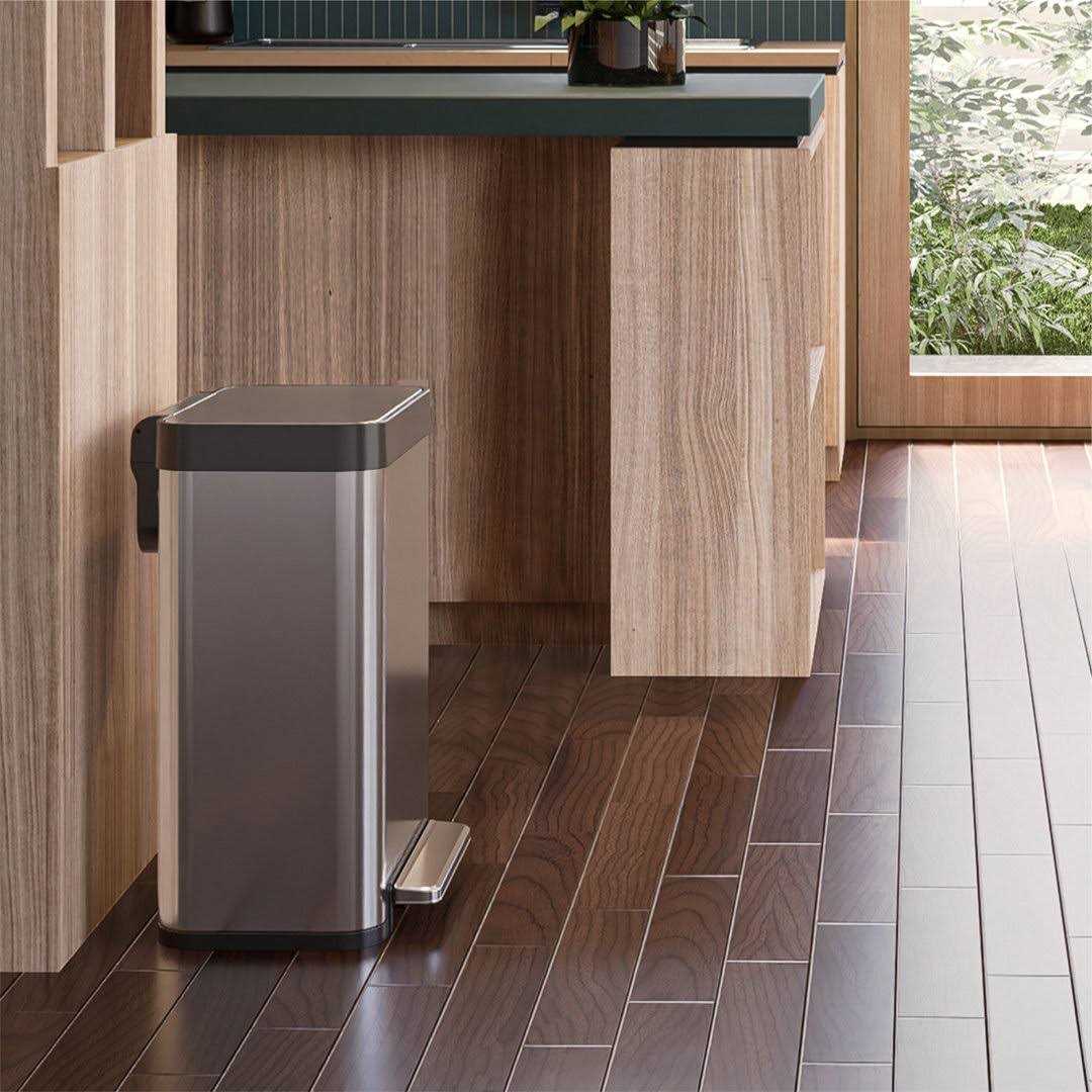 Stainless Steel Kitchen Trash Can Home Zone Living - Image 5
