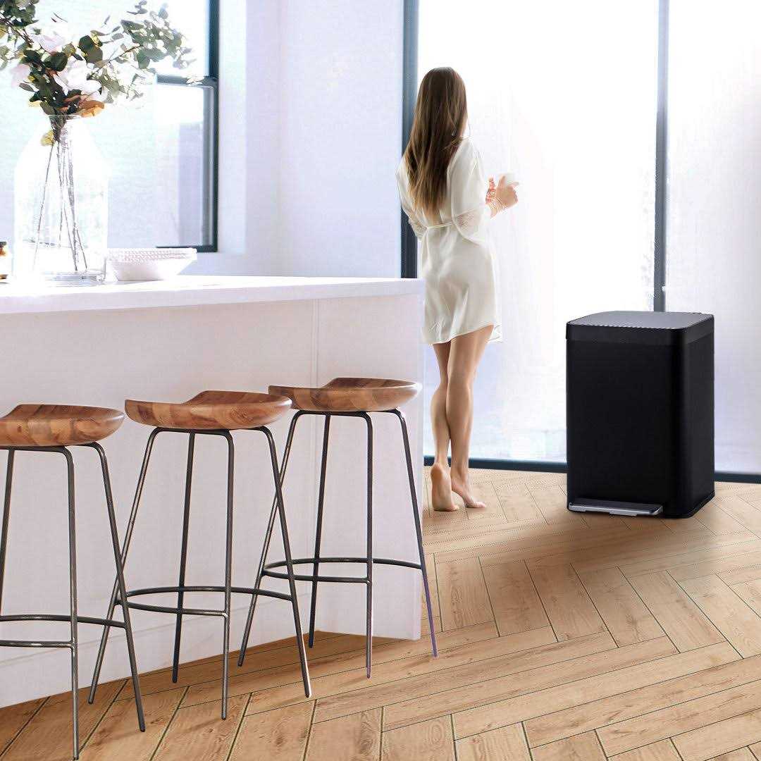 Stainless Steel Kitchen Trash Can Home Zone Living - Image 5