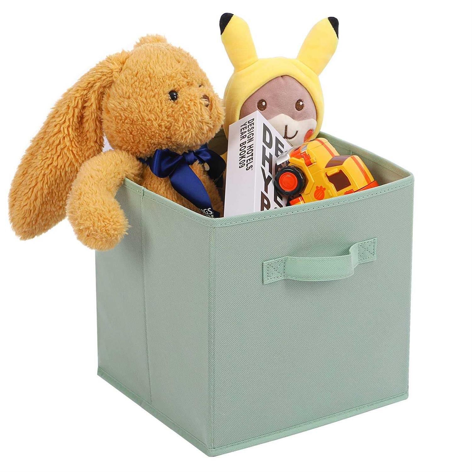 Stero Fabric Storage Bins 6 Pack Fun Colored Durable Storage Cubes with Handles - Image 4