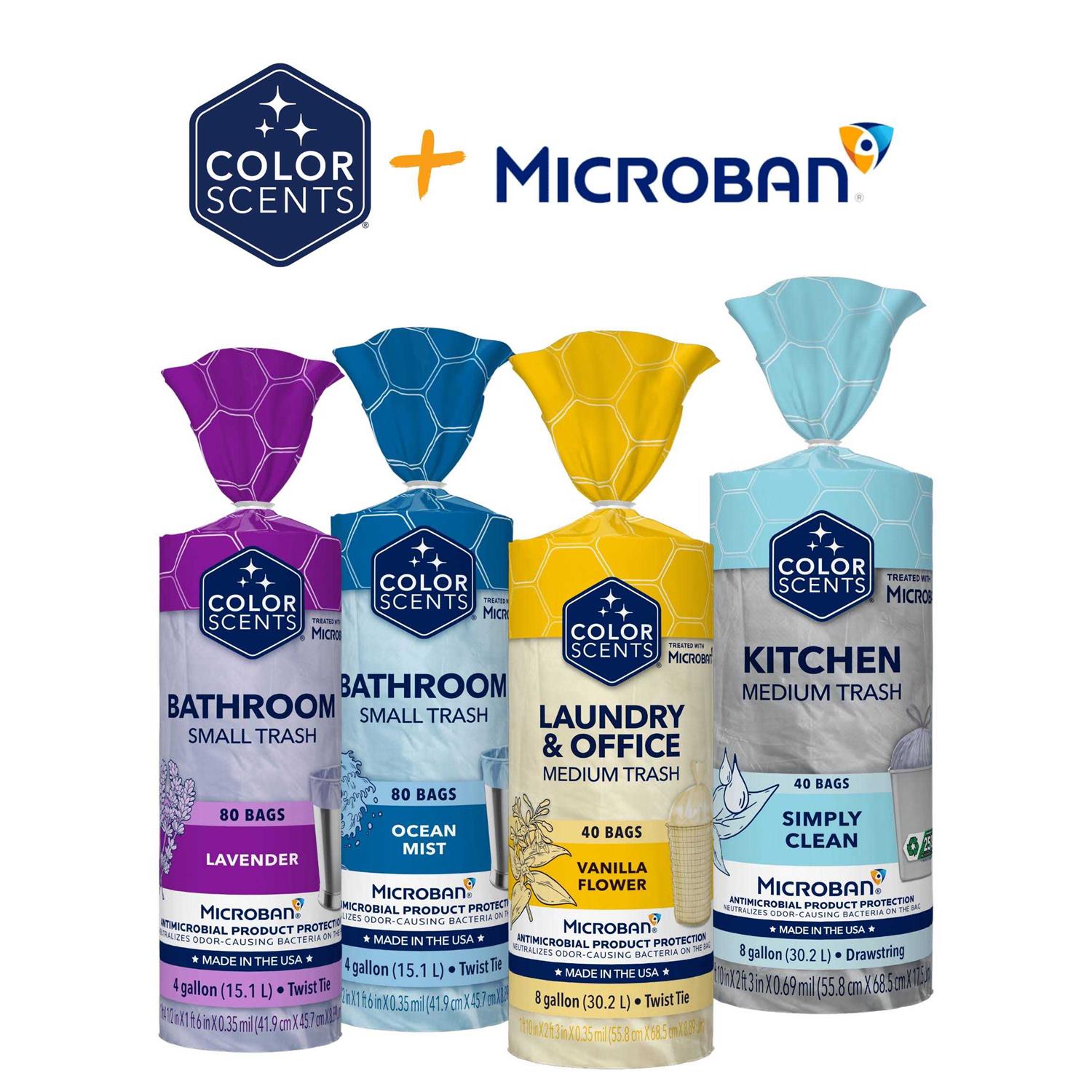 Color Scents Microban Small Trash Twist Tie Bags - Image 5
