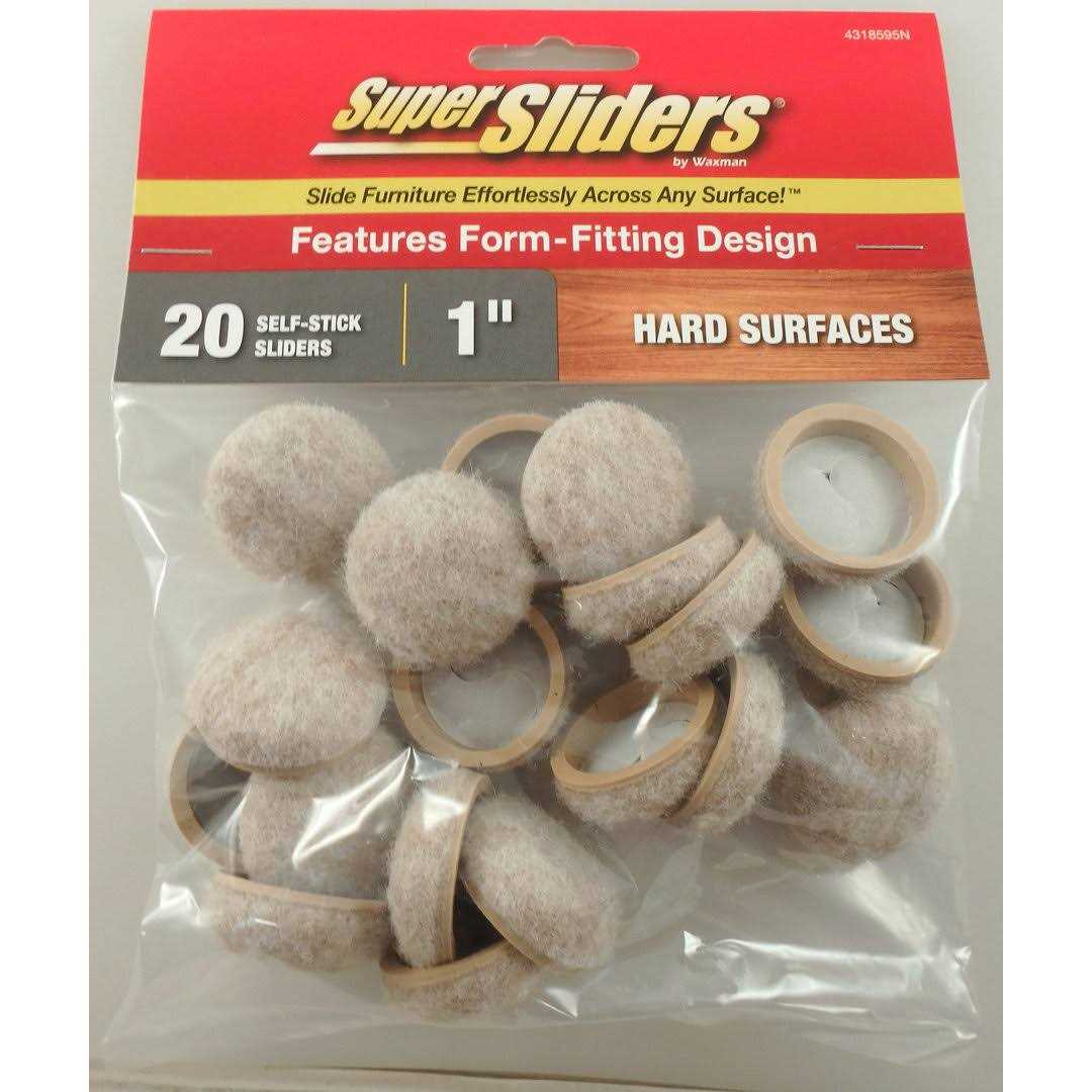 Super Sliders 1 inch Secure Grip Formed Felt Furniture - Image 4