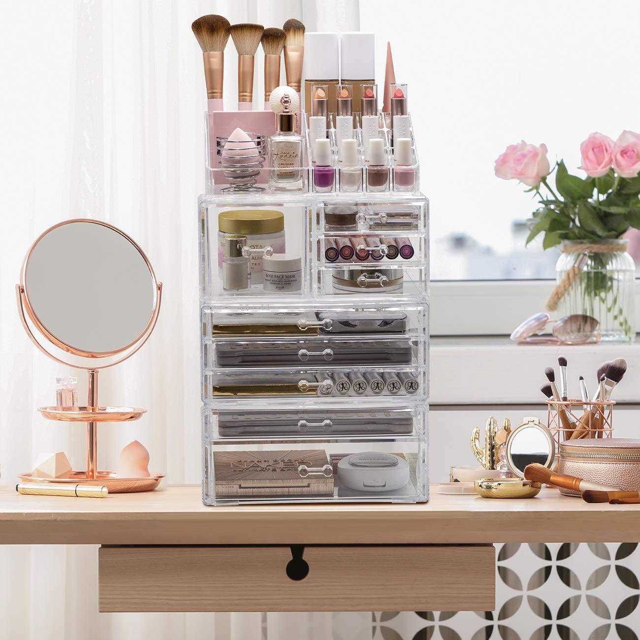 Sorbus Makeup and Jewelry Storage Case Display Organizer - Image 4