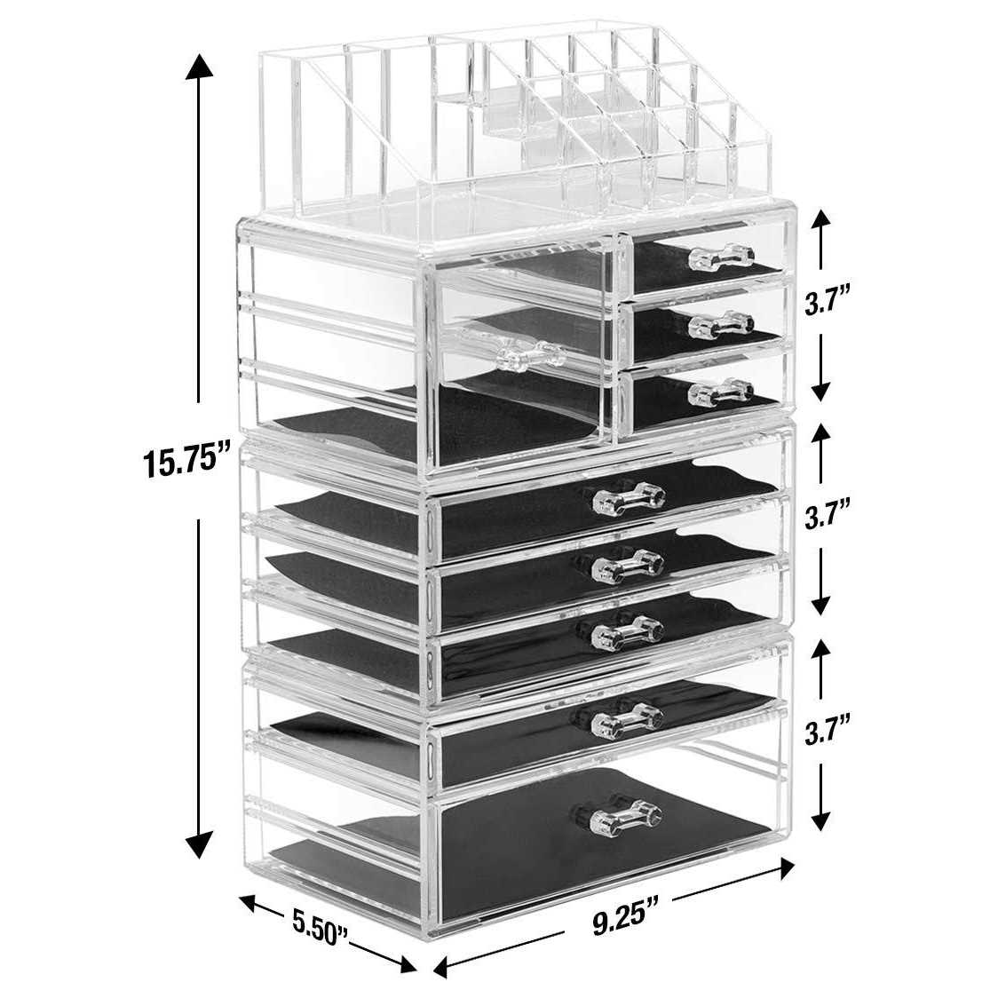 Sorbus Makeup and Jewelry Storage Case Display Organizer - Image 5