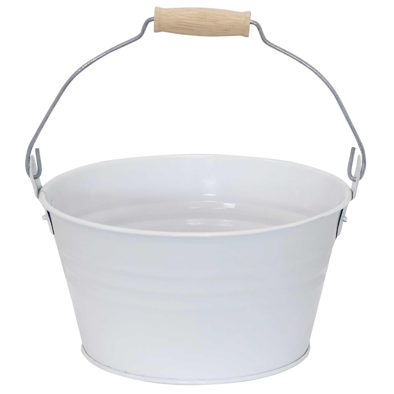 Sunnydaze Galvanized Steel Bucket Planter with Handle - Image 5
