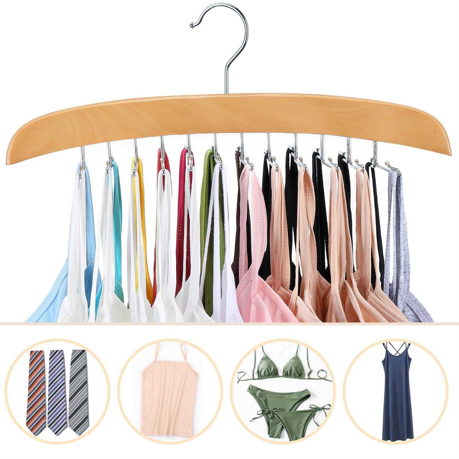 Resovo Tank Top Hanger With Premium Wood 24 Large Capacity Space Saving360 - Image 5