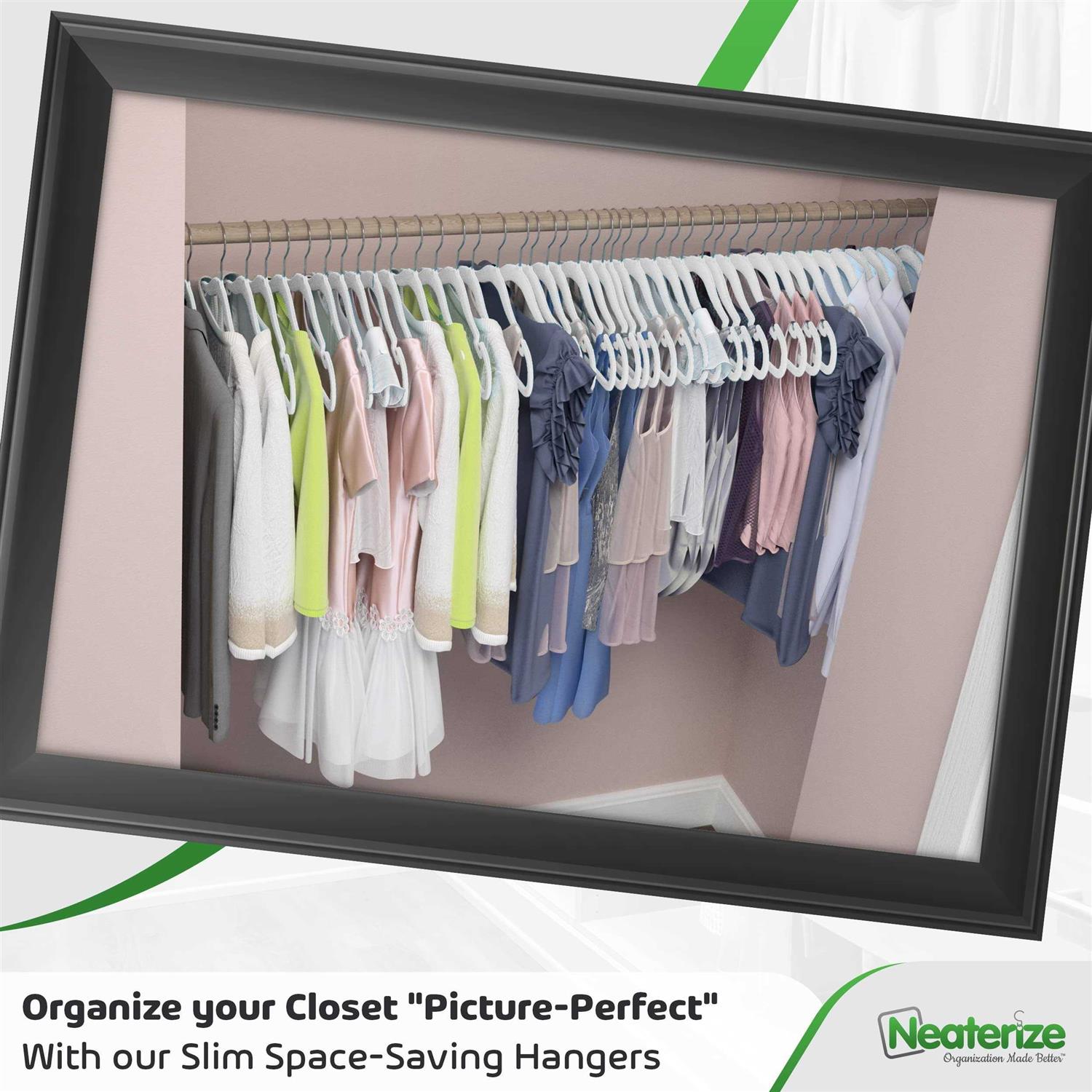 Clothes Baby Hangers for Closets Unique Notches for Non Slip. Heavy-Duty Velvet Kids & Toddler Hangers for Closet - Image 4