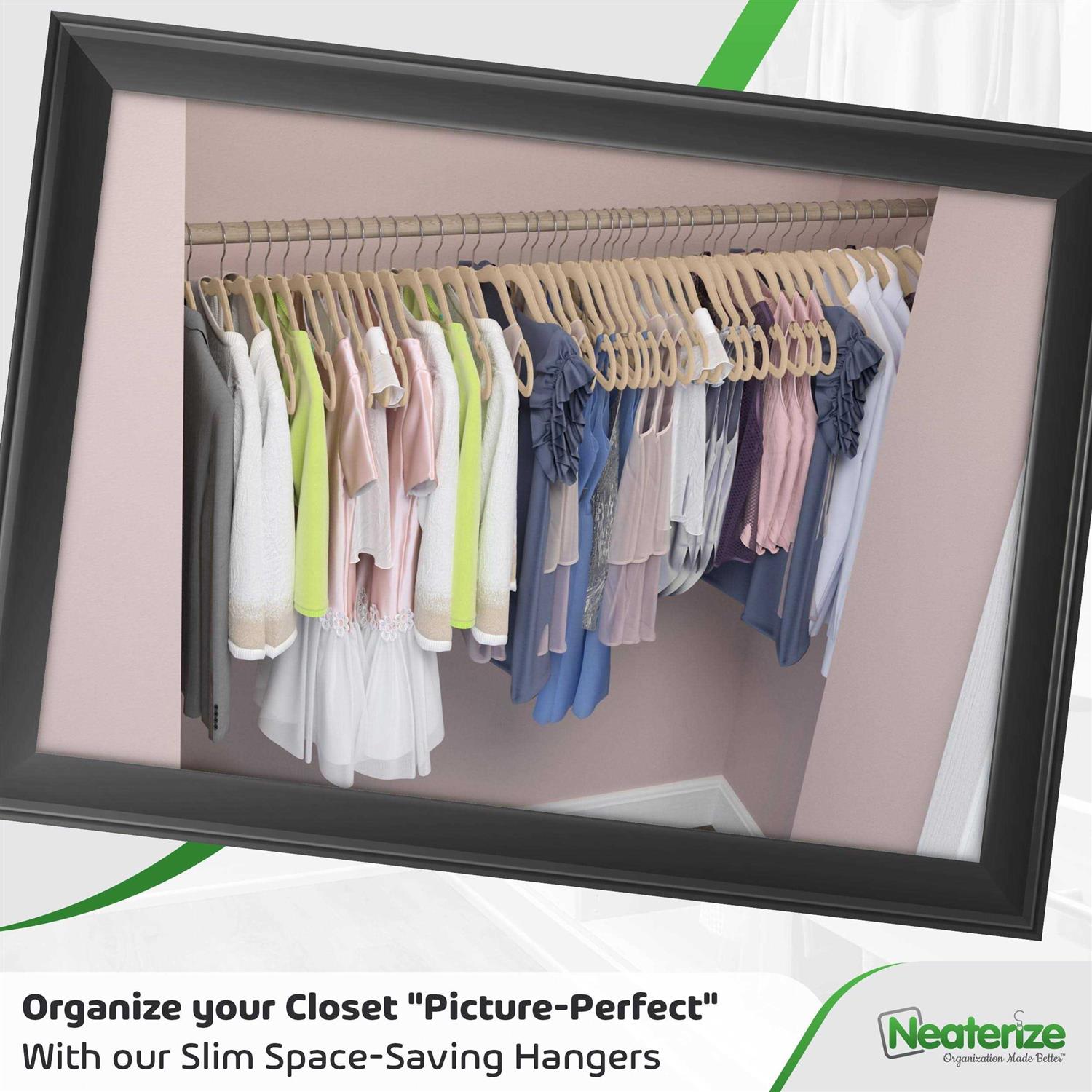 Clothes Baby Hangers for Closets Unique Notches for Non Slip. Heavy-Duty Velvet Kids & Toddler Hangers for Closet - Image 5