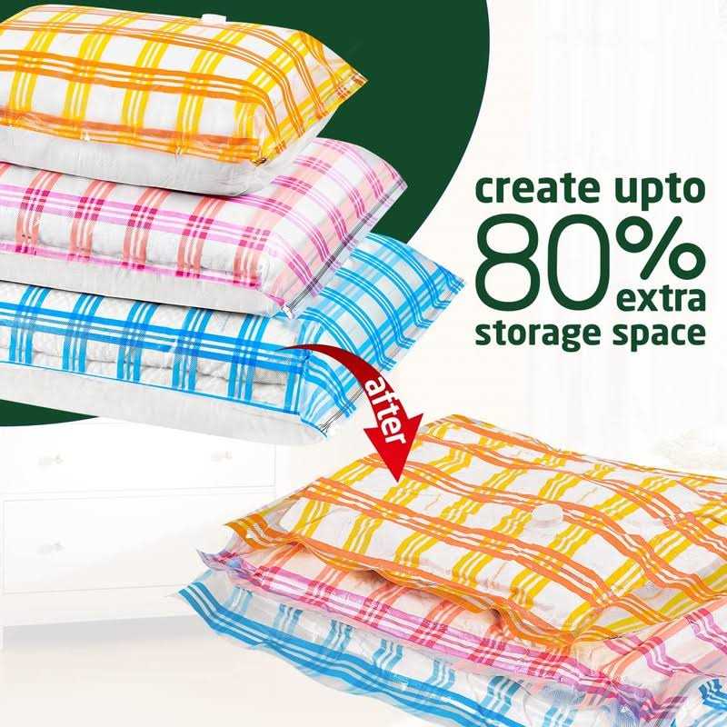 Storage Master 26 Space Saver Vacuum Storage Bags for Clothes, Airtight Vacuum Sealed Space Saver Bags for Blankets and Comforters - Image 3
