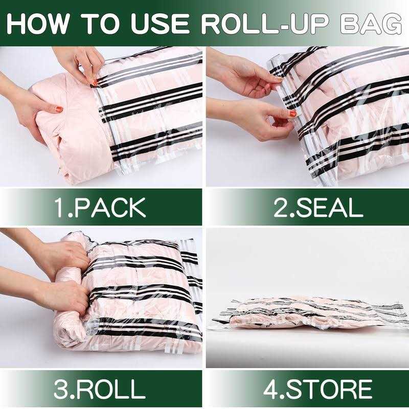 Storage Master 26 Space Saver Vacuum Storage Bags for Clothes, Airtight Vacuum Sealed Space Saver Bags for Blankets and Comforters - Image 5