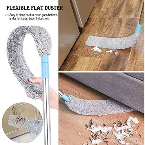 Retractable Gap Dust Cleaner Under Appliance Microfiber Duster Dust Brush with Extension Pole Cleaning Duster for Bed High - Image 5