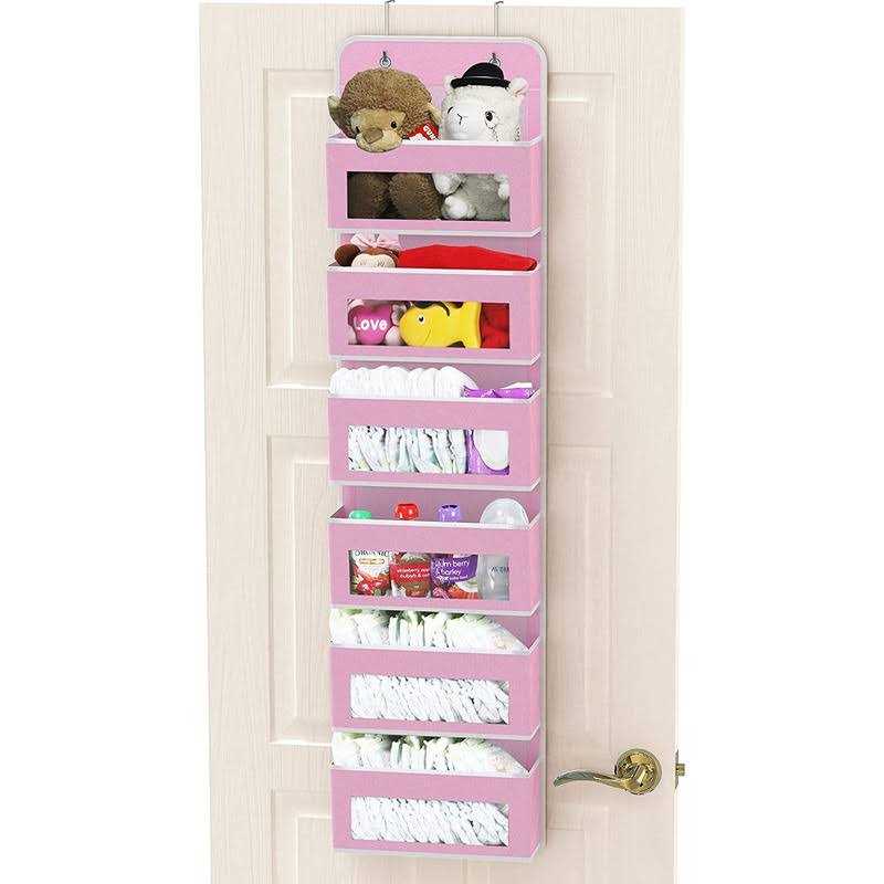 Simple Houseware Over Door/Wall Mount 6 Clear Window Pocket Organizer - Image 3