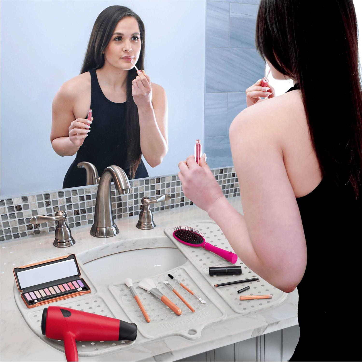 Sink Topper Cover for Bathroom Counter Spaces Organizer Makeup Mat - Image 3