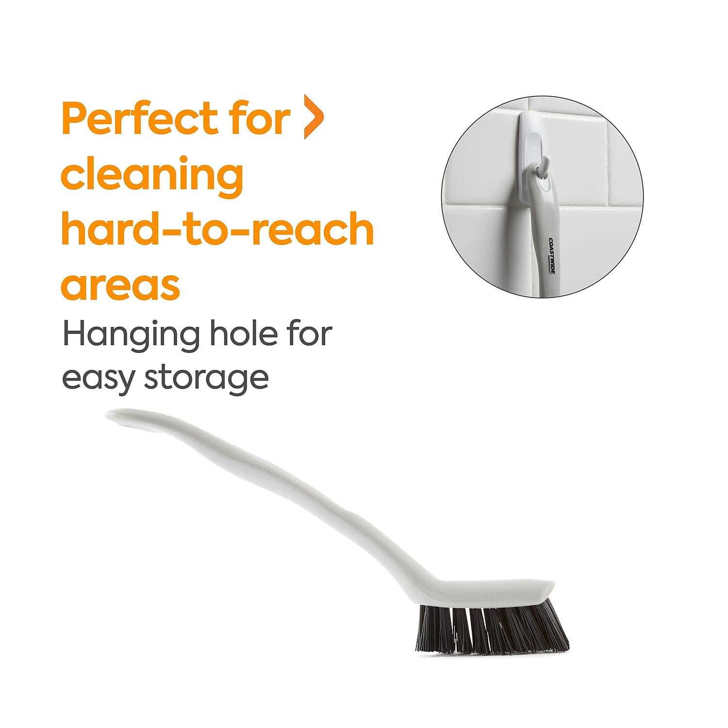 Coastwide Professional Grout Brush Black Polypropylene Bristles CW56792 - Image 4