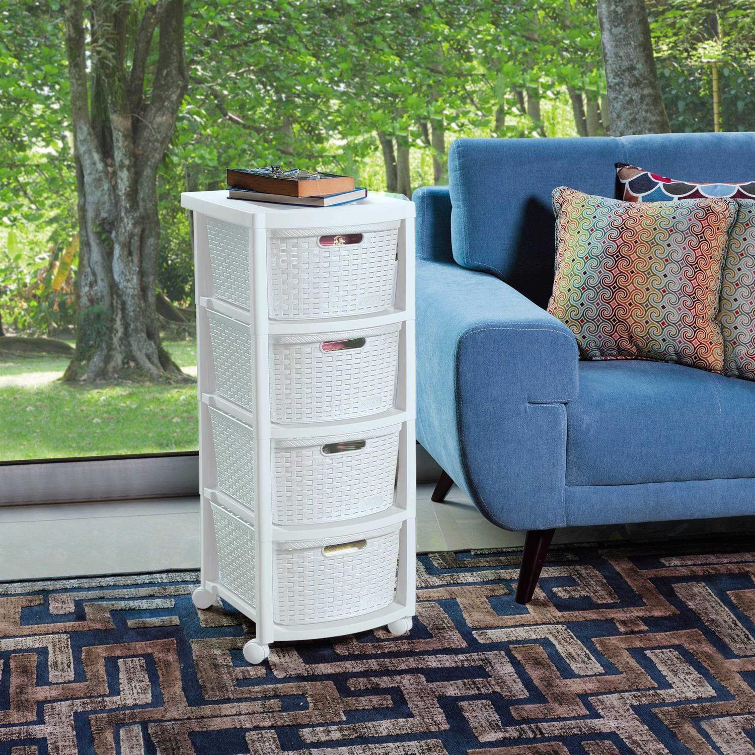 Rimax Four Drawer Rolling Cart - Image 4