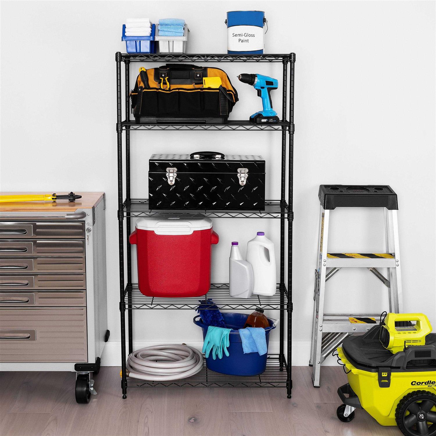 Seville Classics 5-Tier Steel Wire Shelving - Image 3