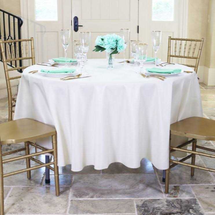 Linentablecloth Round Polyester Tablecloth - Image 4