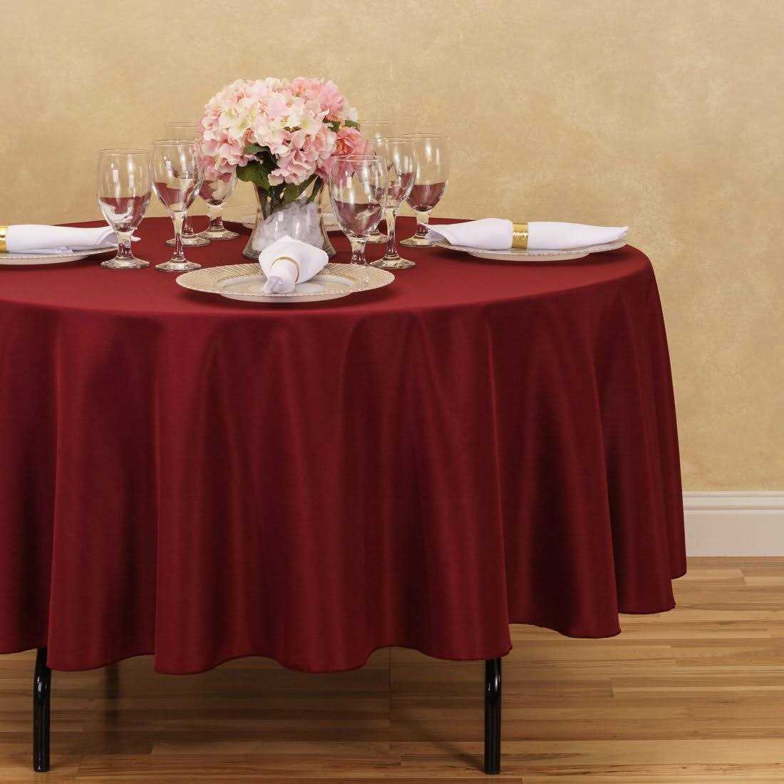 Linentablecloth Round Polyester Tablecloth - Image 4