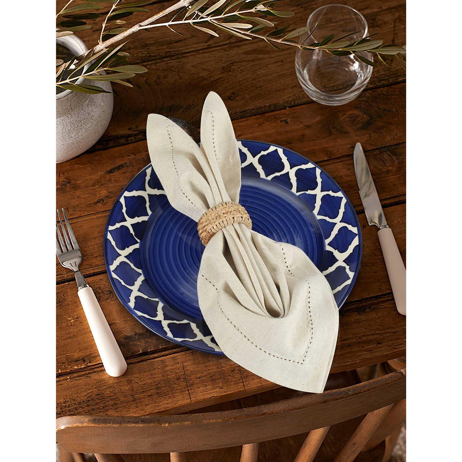 light & pro Linen Napkins,Flax Linen Napkins Hemstitched Linen Napkins,Cloth Napkins,Dinner Napkins Cloth,Cloth Napkins Set of 12,Linen Nap - Image 4