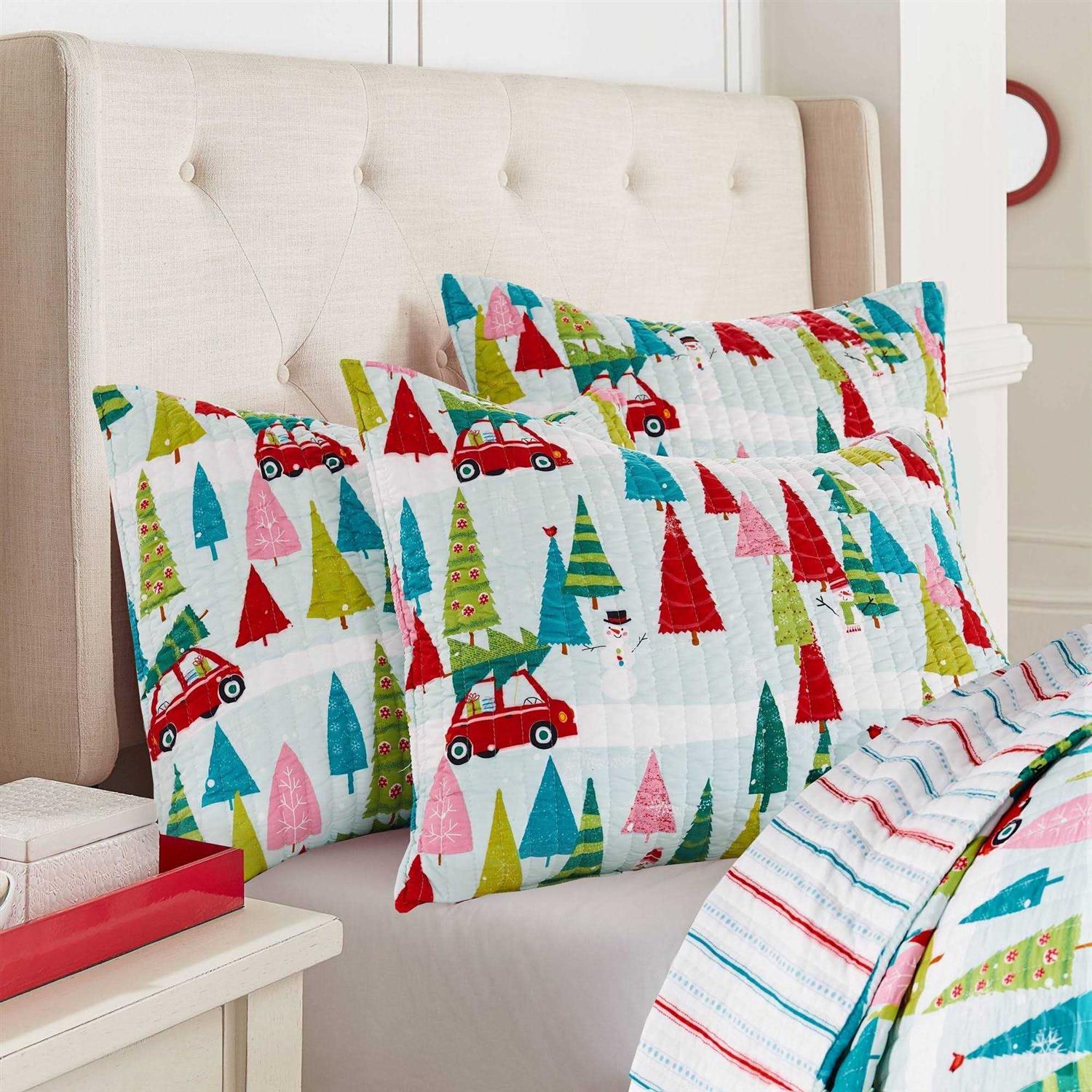 Levtex Merry Bright Holly Jolly Quilted Sham - Image 5