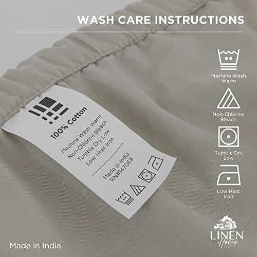 Linen Home 100% Cotton Percale Sheets Size Deep Pocket 4 Piece - Image 3