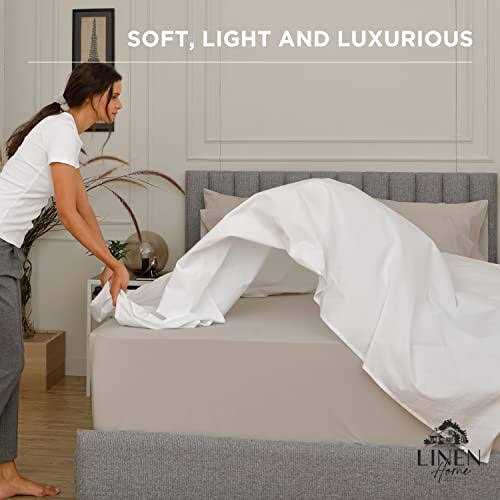Linen Home 100% Cotton Percale Sheets Size Deep Pocket 4 Piece - Image 4