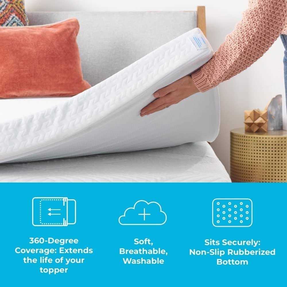 Linenspa Mattress Topper Cover Cover Only Machine Washable - Image 5