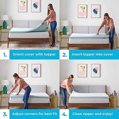 Linenspa Mattress Topper Cover Cover Only Machine Washable - Image 5