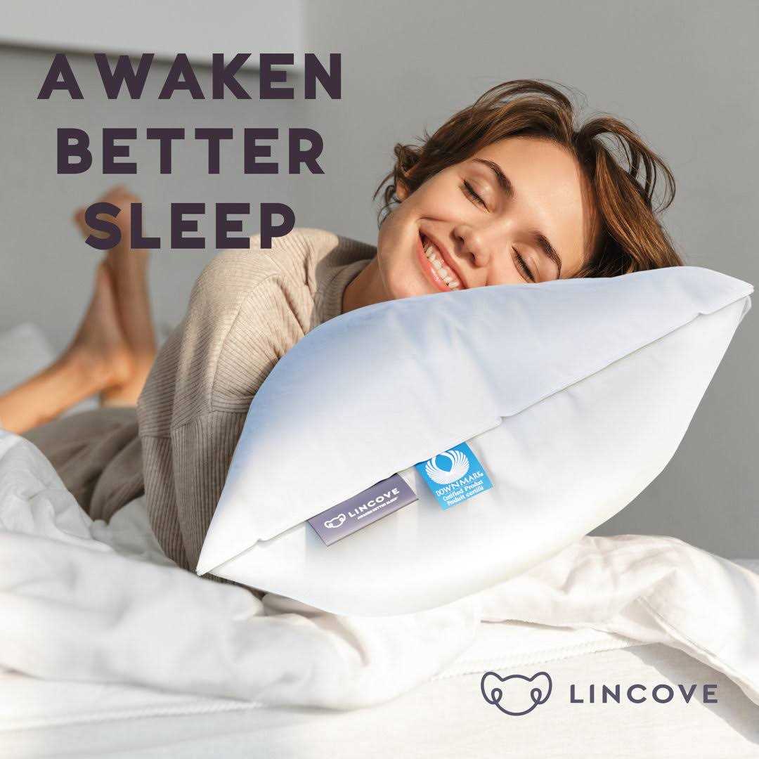 Lincove Cloud Canadian White Down Luxury Pillow Comfortable Pillows for Sleeping - Image 4