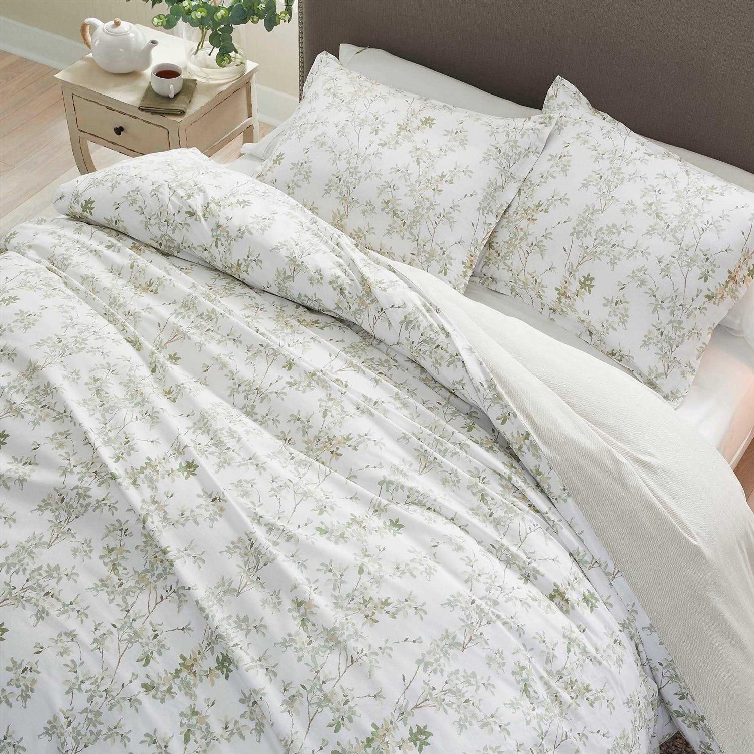 Lindy Green Cotton Reversible Duvet Cover Set Laura Ashley - Image 5