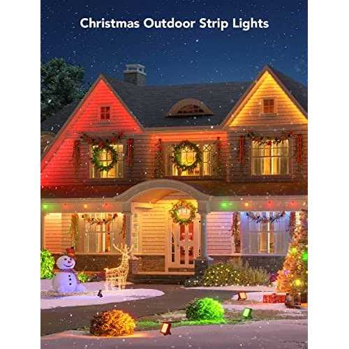 Govee Outdoor LED Strip Lights Waterproof 98.4ft Christmas Decorations WiFi RGBIC Outdoor LED Strip Lights Work with Alexa - Image 5