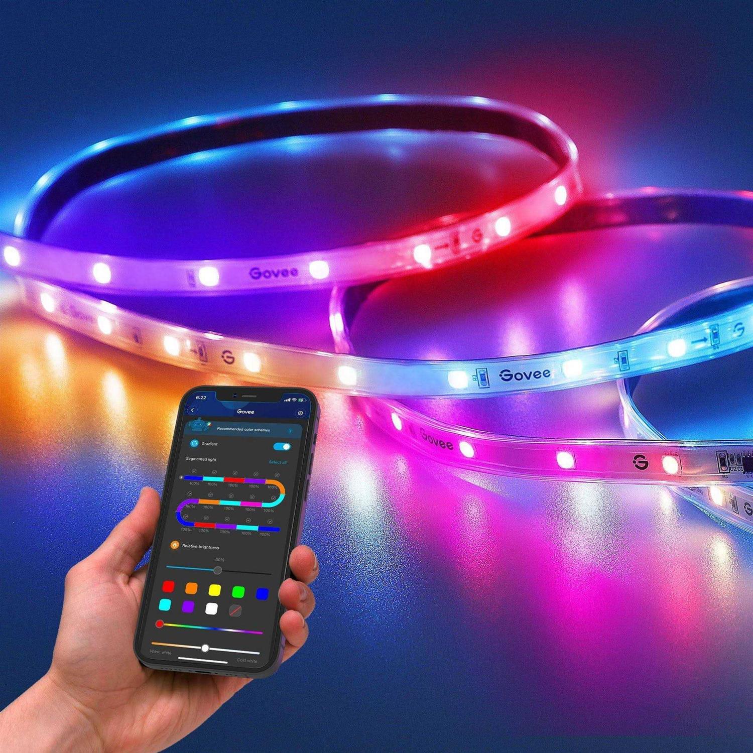 Govee Wi-Fi 32.8' RGBIC Outdoor Strip Light - Image 4