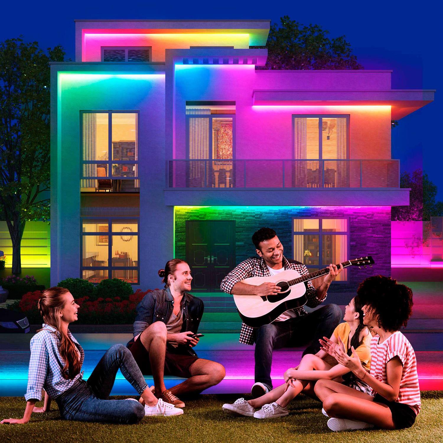 Govee Wi-Fi 32.8' RGBIC Outdoor Strip Light - Image 5