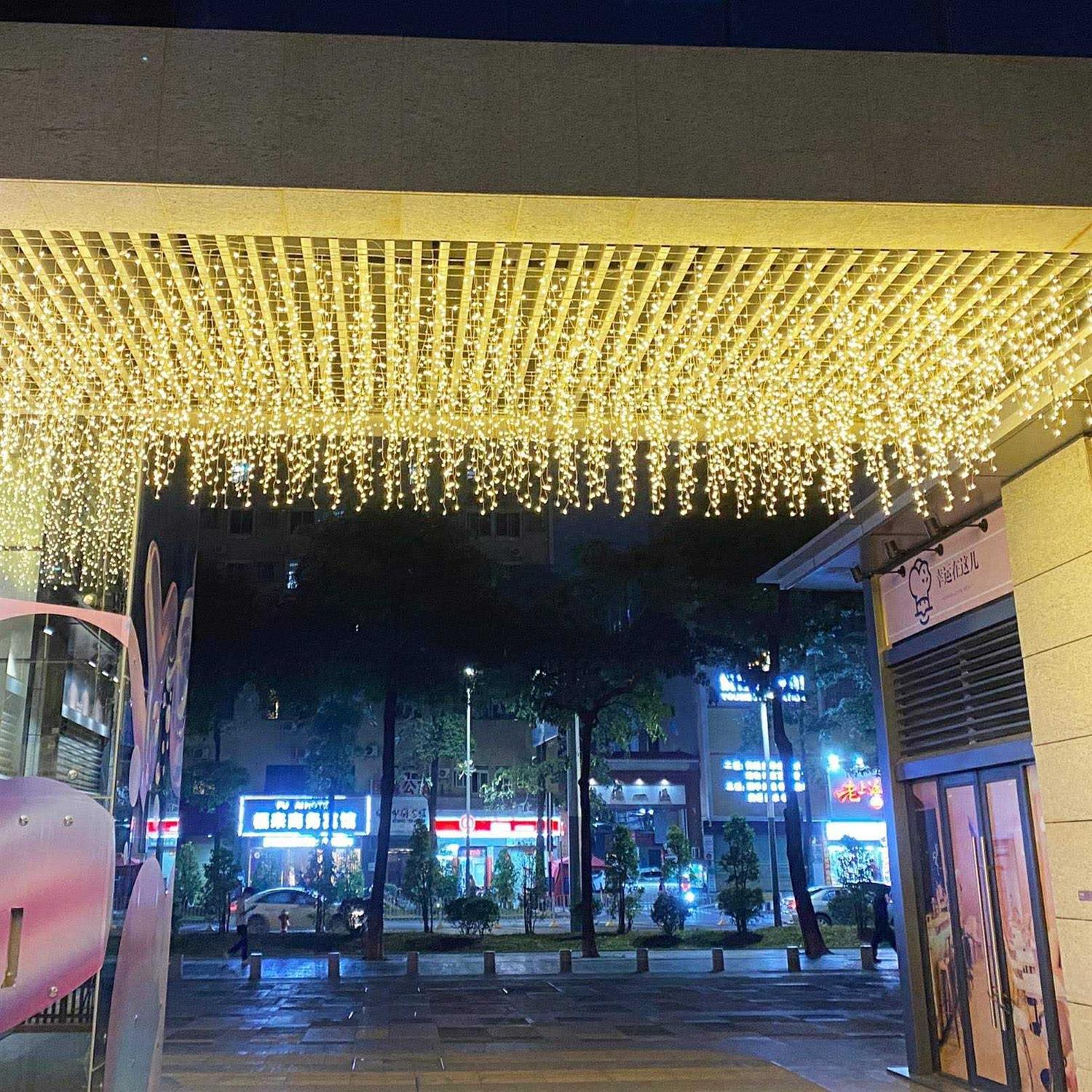 GTSYDING LED Icicle String Lights Christmas Icicle Lights 16.4Ft 216 LEDs Window Curtain Starry Fairy Lights Plug in 8 Modes for Wedding Party - Image 3