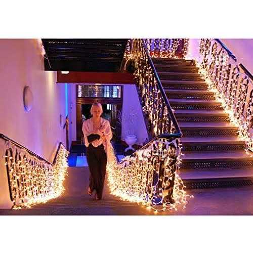 GTSYDING LED Icicle String Lights Christmas Icicle Lights 16.4Ft 216 LEDs Window Curtain Starry Fairy Lights Plug in 8 Modes for Wedding Party - Image 5