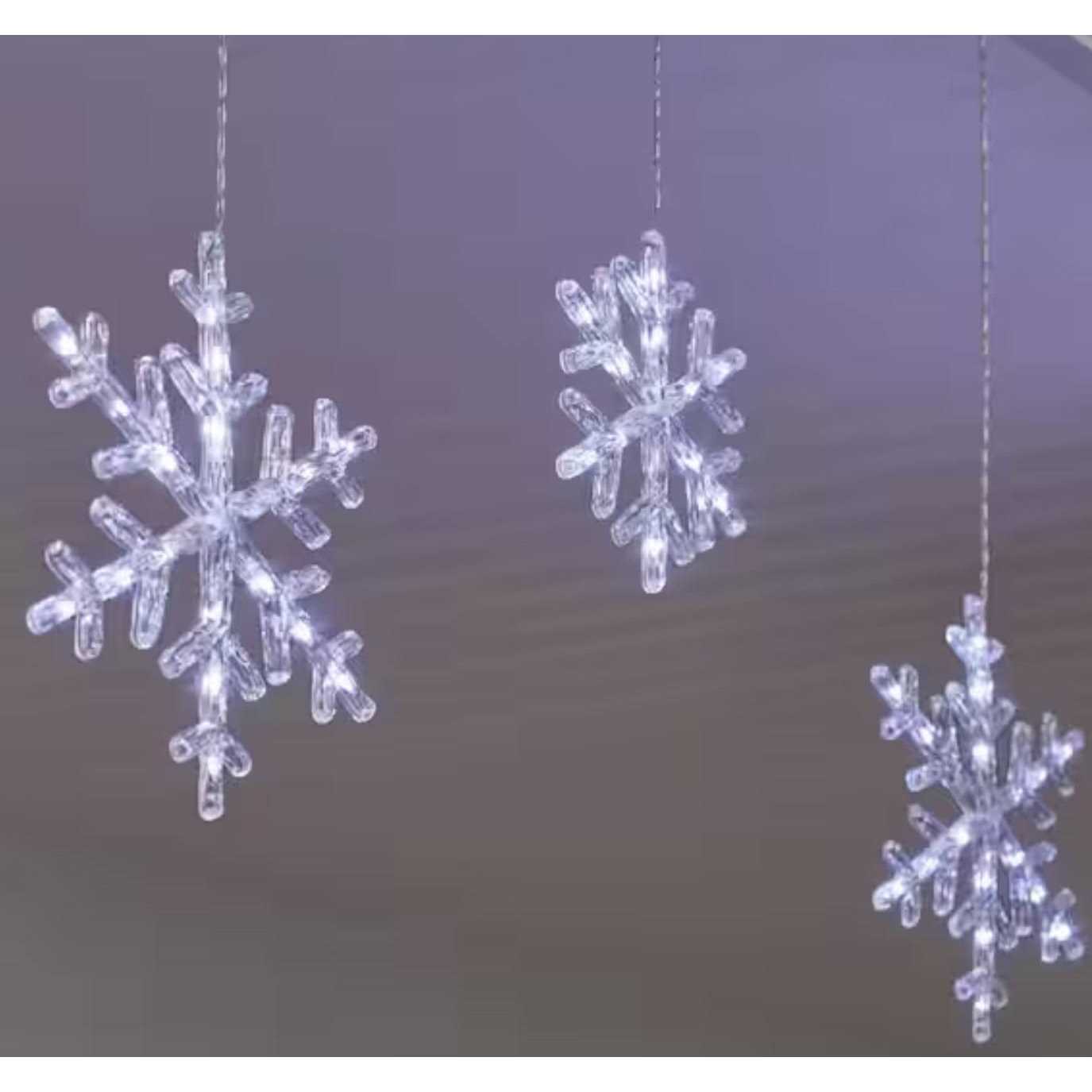 Philips 10 Count Cool White Hanging Snowflakes 21SS40150 - Image 5