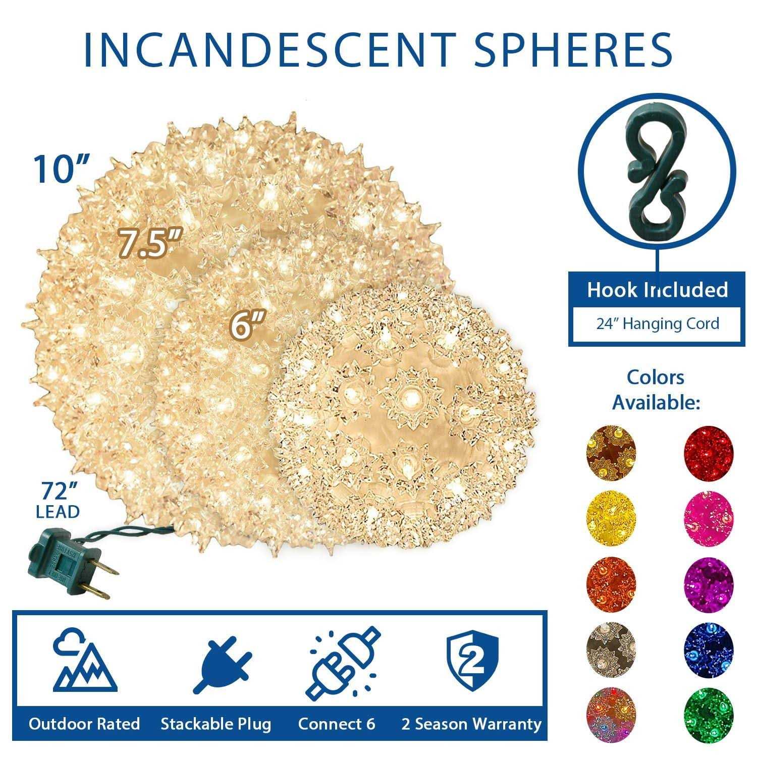 Novelty Lights SS150-RE Commercial Grade Indoor/Outdoor Christmas Starlight Sphere - Image 3