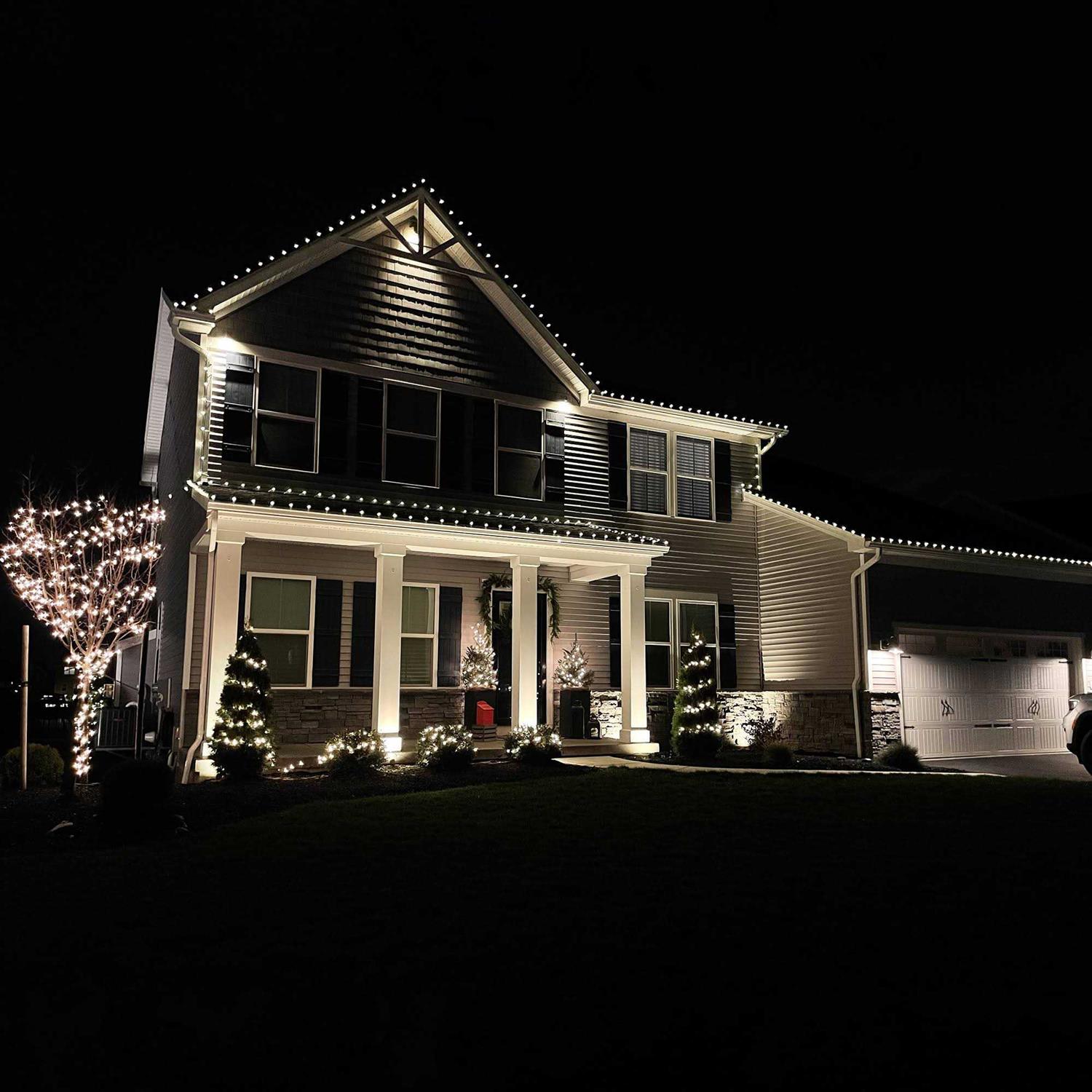 Northlight 100 White Faceted LED C9 Christmas Lights - Image 3