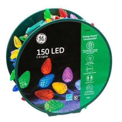 GE Energy Smart 150-Count 49.6-ft Multicolor LED Plug-In Christmas String Lights - Image 5