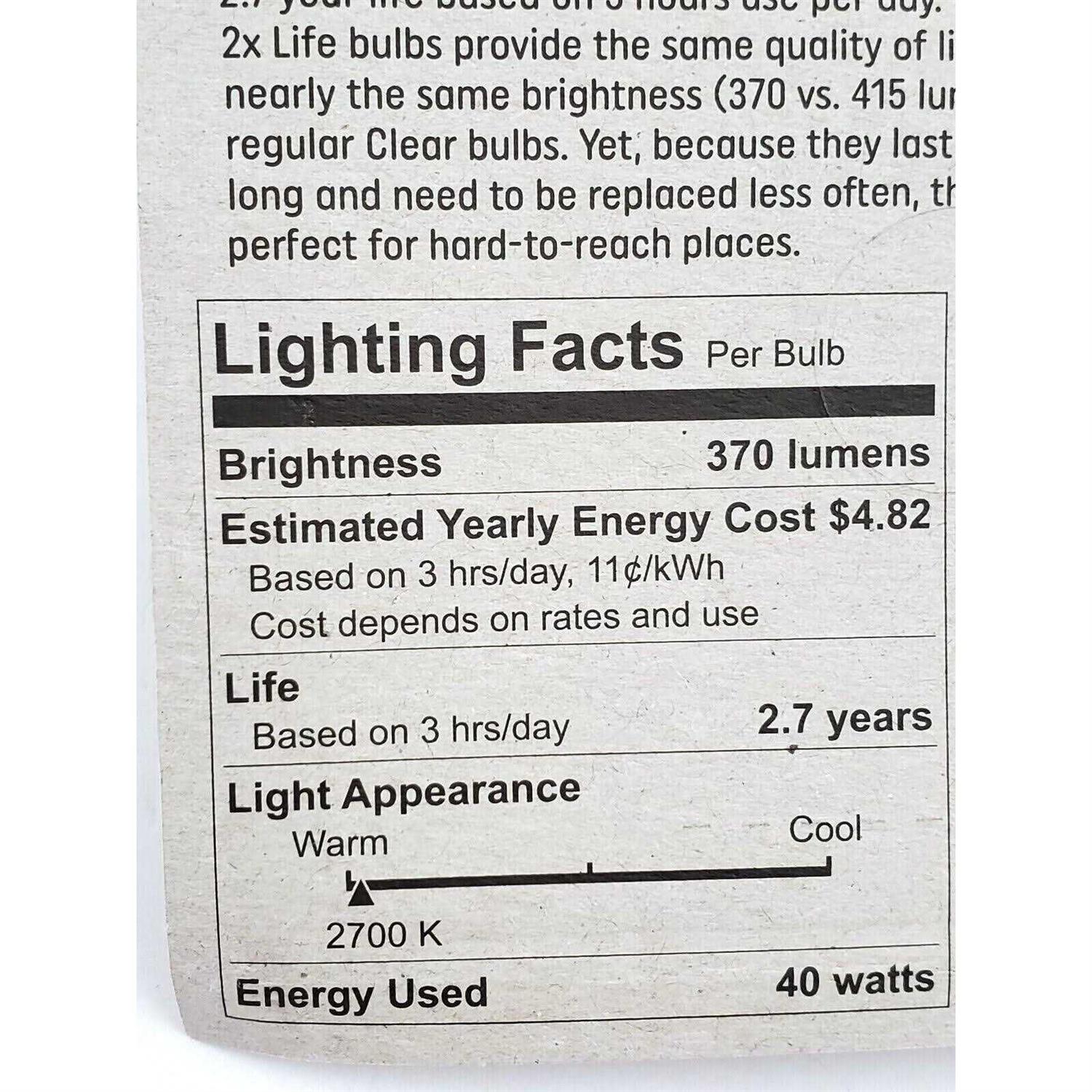 GE 40-Watt A15 Clear Medium Base Light Bulb - Image 5