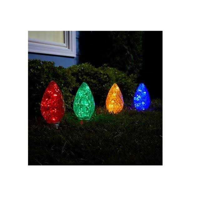 GE Random Sparkle 4-Marker Light Bulb Christmas Pathway Markers 72526LO - Image 4