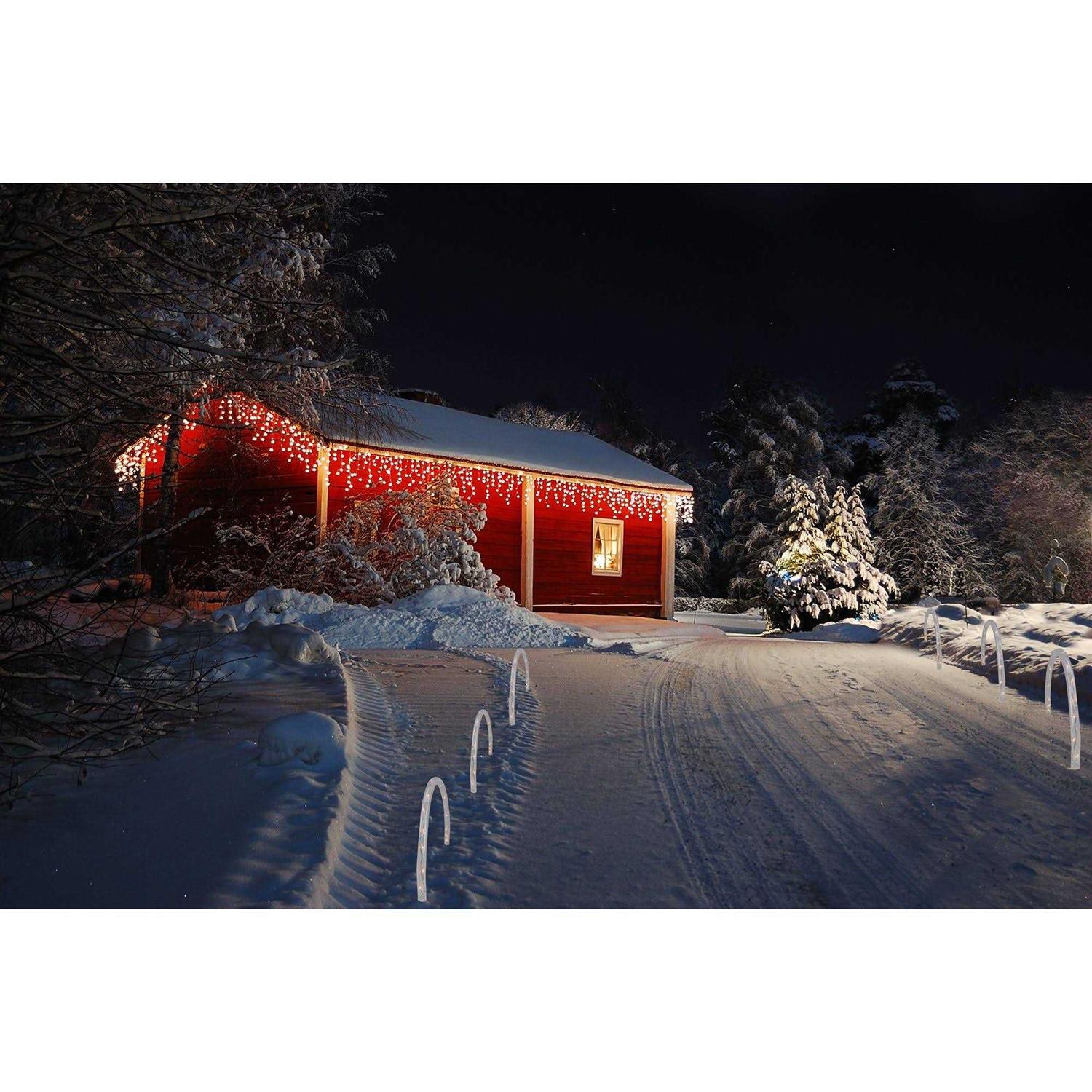 Northlight Set of 3 Clear Lighted Christmas Arch Pathway Markers - Image 4