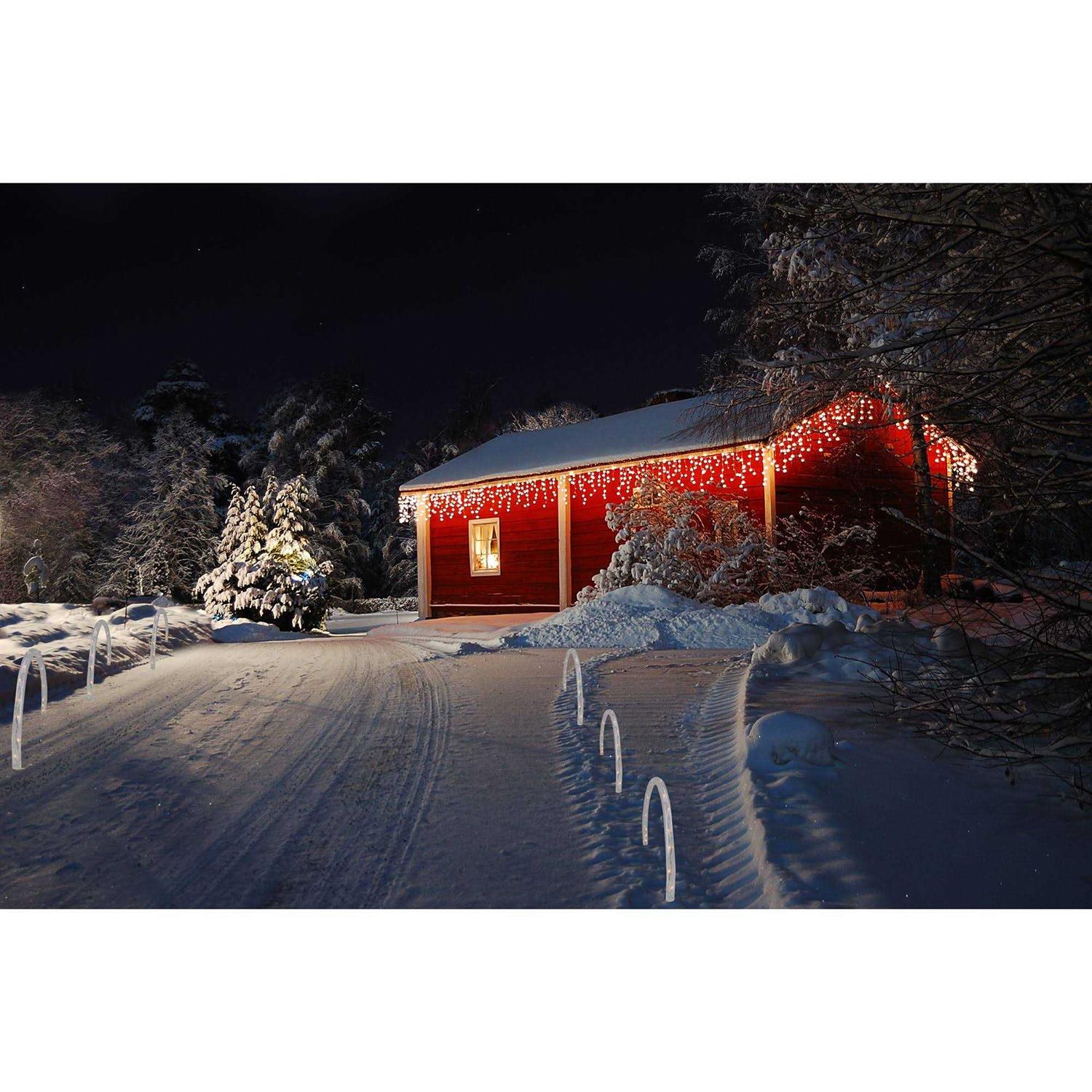 Northlight Set of 3 Clear Lighted Christmas Arch Pathway Markers - Image 3