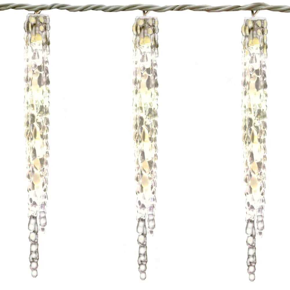 GE StayBright 13-Count Sparkling White Mini LED Plug-In Christmas Icicle Lights - Image 3