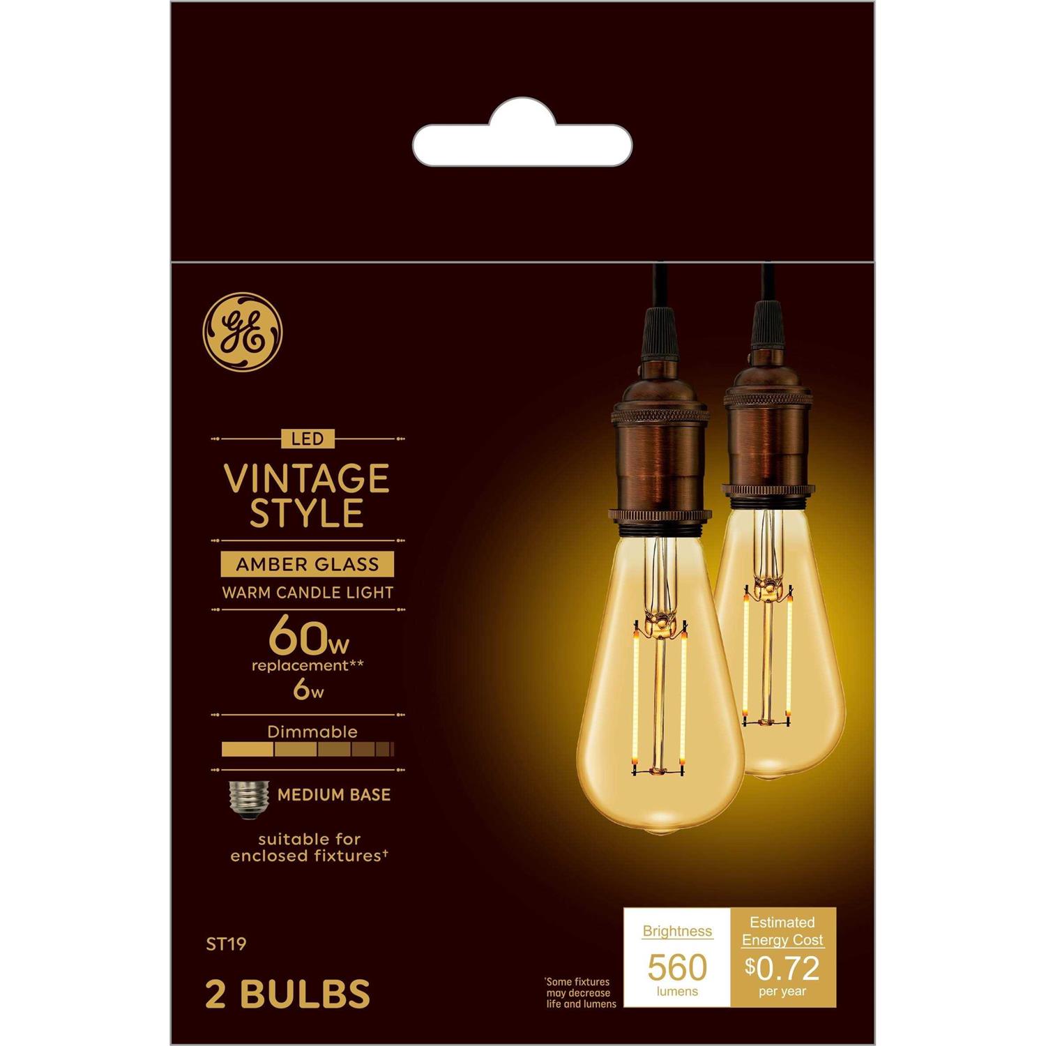 GE LED Vintage Light Bulb ST19 - Image 3