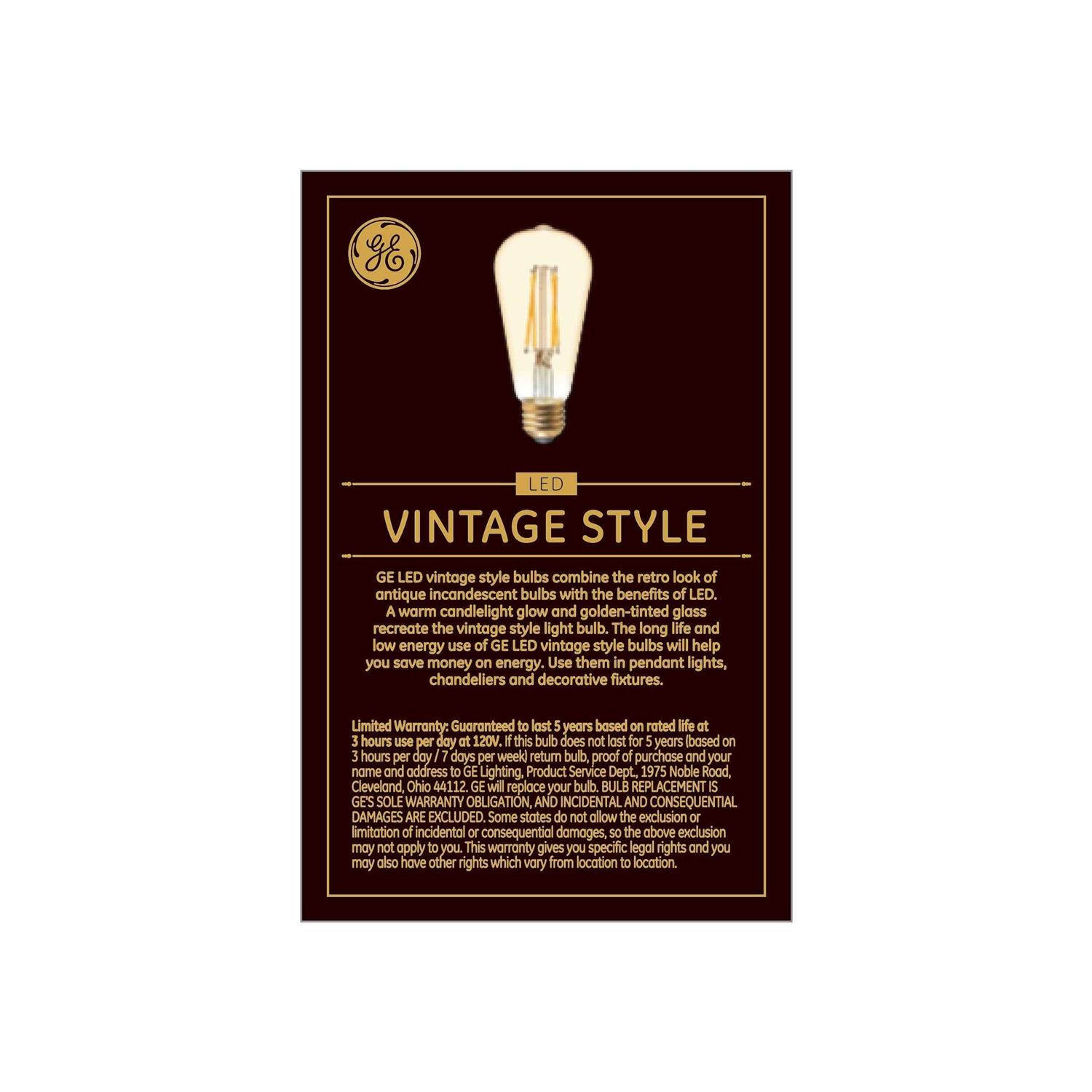 GE LED Vintage Light Bulb ST19 - Image 4
